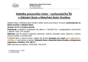 nabídka pracovního místa